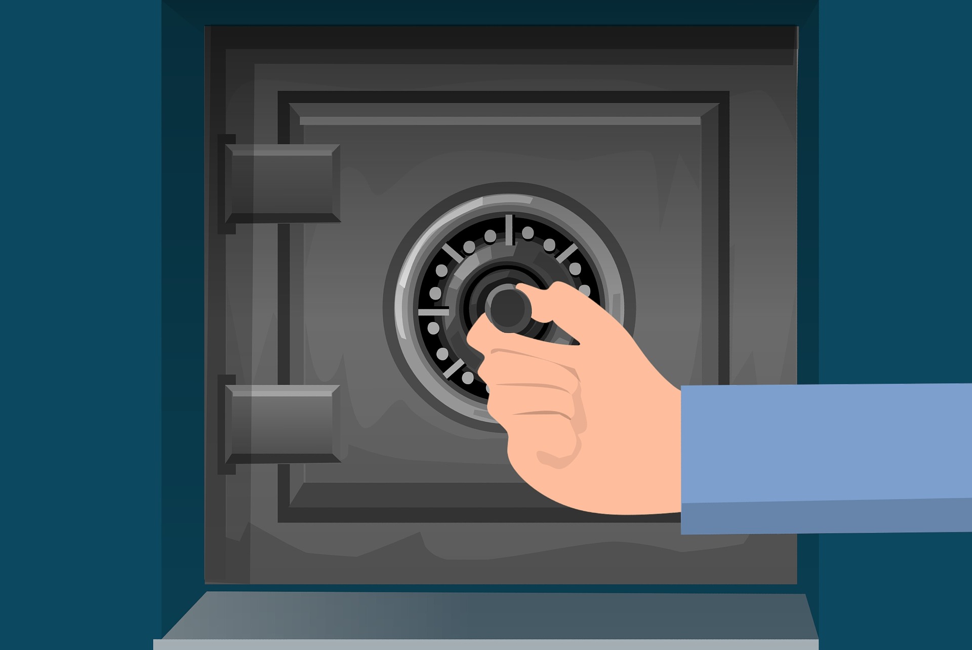 Illustration of safety deposit box