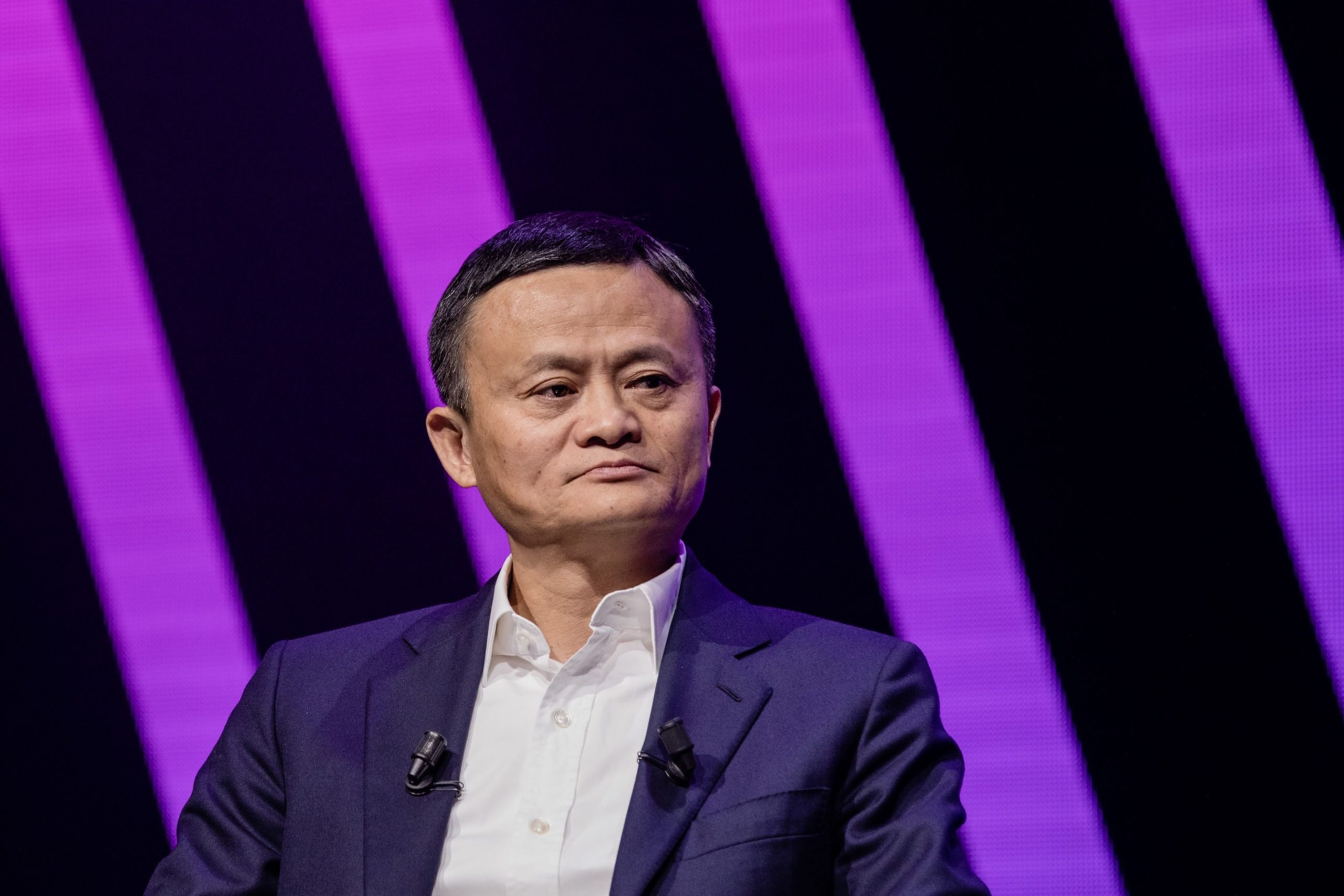 Jack Ma, chairman of Alibaba Group Holding Ltd., pauses during a fireside interview at the Viva Technology conference in Paris, France, on Thursday, May 16, 2019. Donald Trumps latest offensive against Chinas Huawei Technologies Co. puts Europe in an even bigger bind over which side to pick, but France's President Emmanuel Macron is holding the line.
