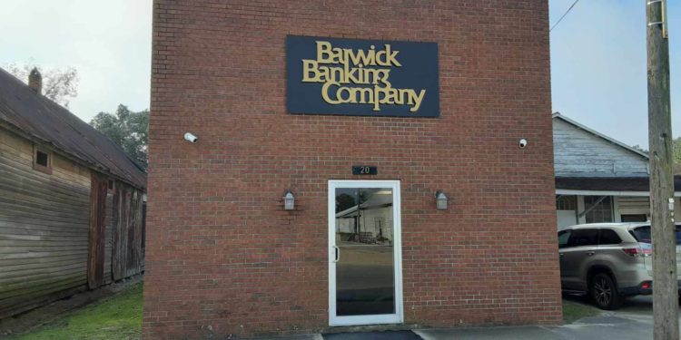 Barwick Bank, the smallest bank in Georgia, is launching new digital banking solutions next week. Image via Barwick Bank.