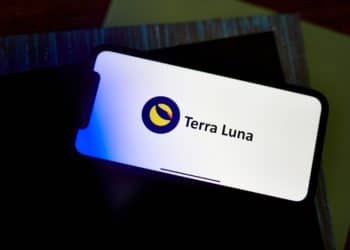 The Terra Luna stablecoin logo on a smartphone Photographer: Gabby Jones/Bloomberg