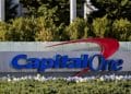 Signage is displayed outside Capital One Financial Corp. headquarters in McLean, Virginia, U.S., on Wednesday, Nov. 6, 2019. Capital One's July 29 disclosure of a data breach exposed the company to regulatory fines and lawsuits, which could cost more than $200 million according to Bloomberg Intelligence. Photographer: Andrew Harrer/Bloomberg