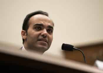 Rohit Chopra, commissioner at the Federal Trade Commission (FTC), speaks during a House Judiciary committee hearing on Capitol Hill in Washington, D.C., U.S., on Friday, Oct. 18, 2019. The House Judiciary antitrust subcommittee will examine Big Tech's allegedly anti-competitive practices as well as how companies' data collection operations line up with antitrust concerns.
