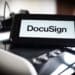 The Docusign Inc. logo on a smartphone arranged in Dobbs Ferry, New York, U.S., on Thursday, April 1, 2021. Photographer: Tiffany Hagler-Geard/Bloomberg