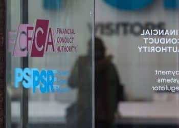 The Financial Conduct Authority logo on a door at their offices in London, U.K., on Wednesday, May 4, 2022. Staff at the watchdog have made it very clear that the proposed changes to staff pay and conditions are completely unacceptable, Sharon Graham, Unite general secretary, said when the union voted to strike.
