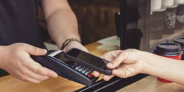 Customer using a digital wallet for payment