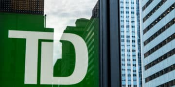 The Toronto-Dominion (TD) bank headquarters in the financial district of Toronto. Photographer: Laura Proctor/Bloomberg
