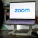 The Zoom logo on a laptop arranged in Germantown, New York, U.S., on Saturday, May 13, 2023. Zoom Video Communications, Inc. is scheduled to release earnings figures on May 23. Photographer: Gabby Jones/Bloomberg